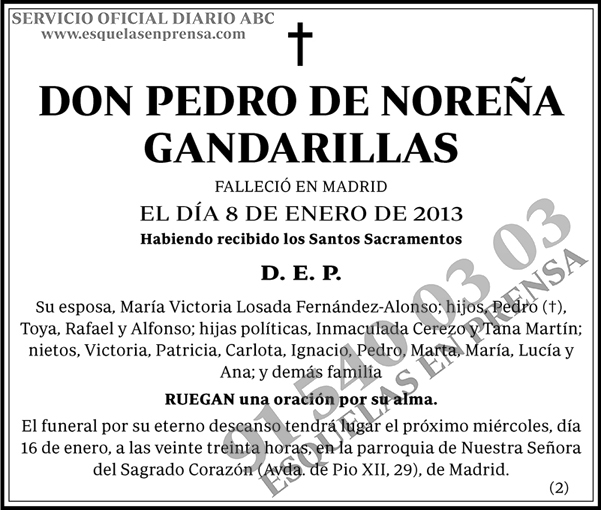 Pedro de Noreña Gandarillas